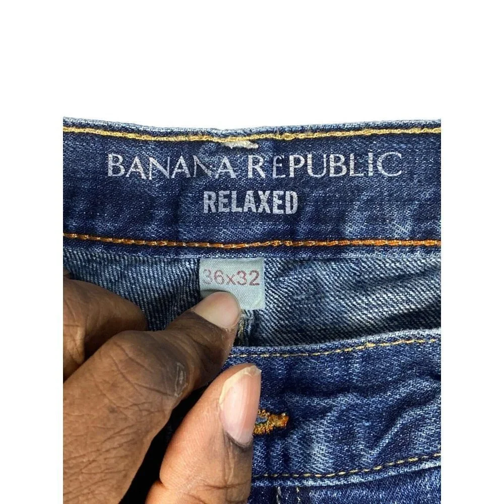 Banana Republic Men's Straight Leg‎ Denim Jeans Relaxed Size 36X32